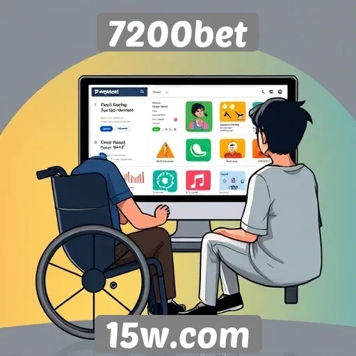 Acessibilidade e interface do site 7200bet