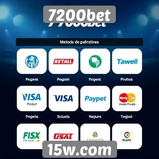 Métodos de pagamento disponíveis no 7200bet